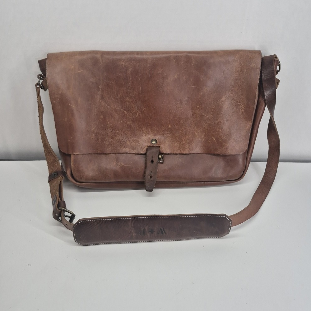 Whipping Post WP Standard Large Leather Brown Distressed Messenger Bag